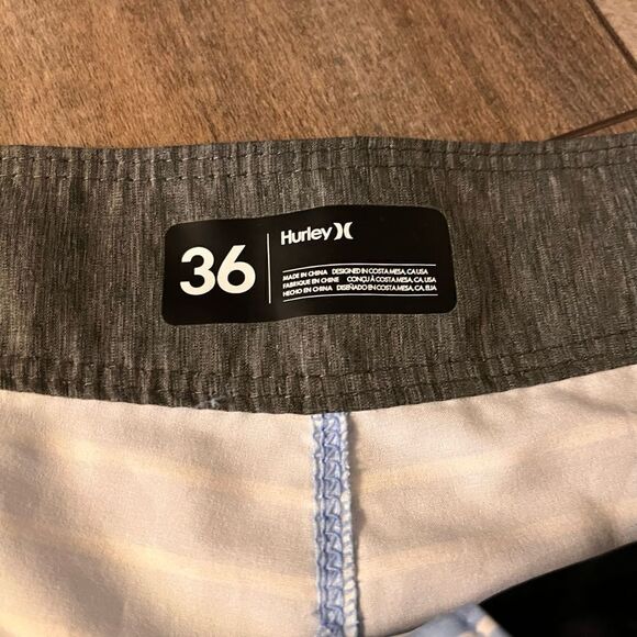 Hurley Phantom Blue Athletic Swimsuit Shorts Men 36 Board Short Bin K-9‎ - Picture 3 of 5